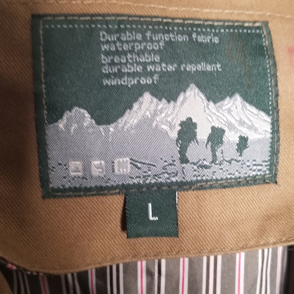 Jeep Outfitters 100% cotton Weather Repellent tan Jacket blazer L - Picture 5 of 9